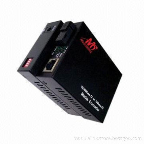 Fiber media converter, single fiber, 10/100M, 120km, 1310/1550nm